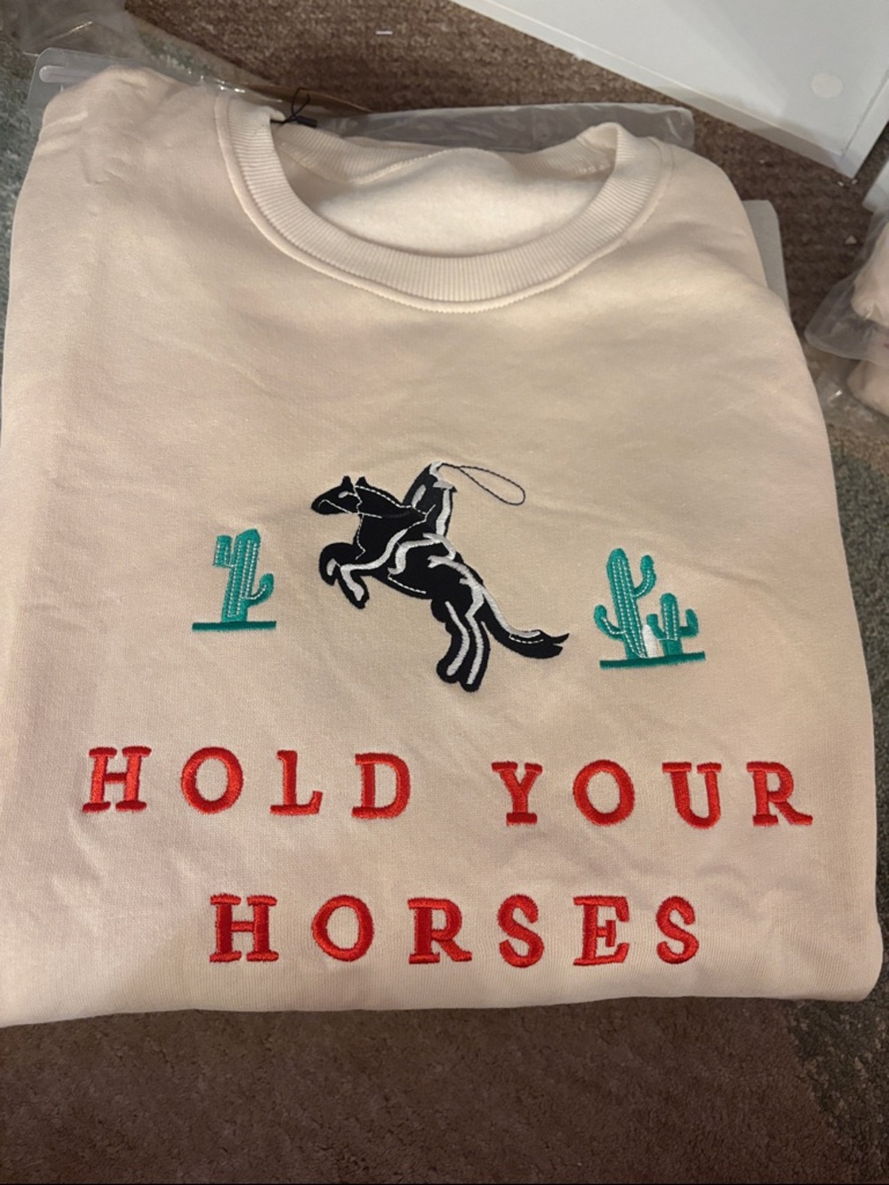 “Hold Your Horses 🐎 “ NWT Sweatshirt